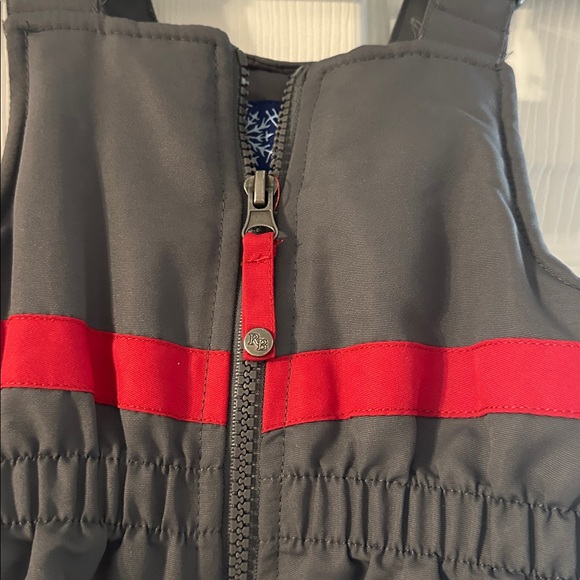 Kids Gray Rugged Bear Snow Bib Overalls 4T - Picture 2 of 8